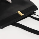 Salvatore Ferragamo Vala Embossing Tote Bag Leather Black Gold Auth BA7328-6