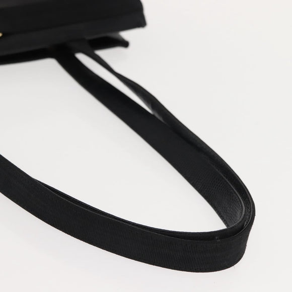 Salvatore Ferragamo Vala Embossing Tote Bag Leather Black Gold Auth BA7328