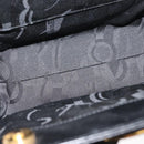 Salvatore Ferragamo Vala Hand Bag Leather 2way Black Gold Auth BA7329-11