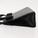 Salvatore Ferragamo Vala Hand Bag Leather 2way Black Gold Auth BA7329-4