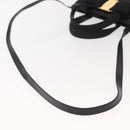 Salvatore Ferragamo Vala Hand Bag Leather 2way Black Gold Auth BA7329-9