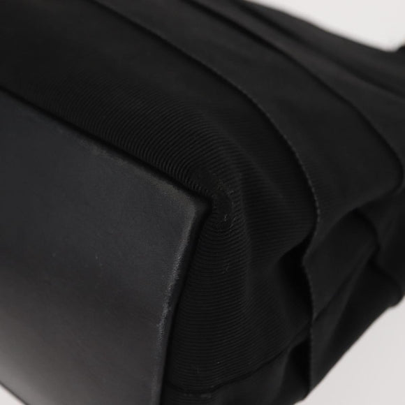 Salvatore Ferragamo Vala Hand Bag Canvas Black Silver Auth BA7330