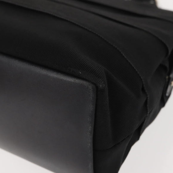 Salvatore Ferragamo Vala Hand Bag Canvas Black Silver Auth BA7330