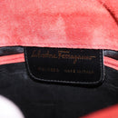 Salvatore Ferragamo Vala Shoulder Bag Suede Red Gold Auth BA7331-13