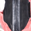 Salvatore Ferragamo Vala Shoulder Bag Suede Red Gold Auth BA7331-14