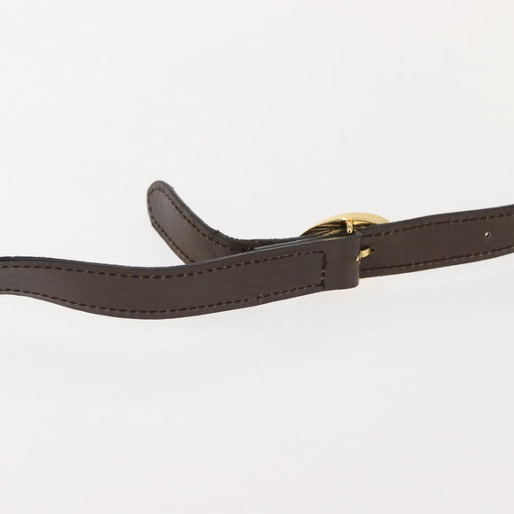 Salvatore Ferragamo Chain Hand Bag Suede Brown Gold Auth BA7332