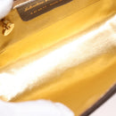 Salvatore Ferragamo Chain Hand Bag Suede Brown Gold Auth BA7332-11