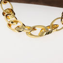 Salvatore Ferragamo Chain Hand Bag Suede Brown Gold Auth BA7332-7