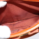 Salvatore Ferragamo Vala Tote Bag Leather 2way Orange Gold Auth BA7333-24