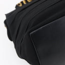 Salvatore Ferragamo Chain Vala Tote Bag Canvas Navy Gold Auth BA7334-16