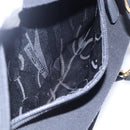 Salvatore Ferragamo Chain Vala Tote Bag Canvas Navy Gold Auth BA7334-20