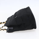 Salvatore Ferragamo Chain Vala Tote Bag Canvas Navy Gold Auth BA7334-3