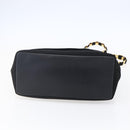 Salvatore Ferragamo Chain Vala Tote Bag Canvas Navy Gold Auth BA7334-5