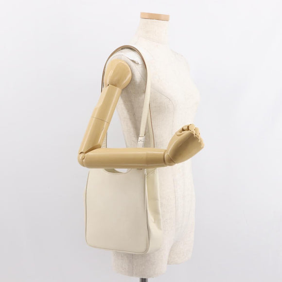 Salvatore Ferragamo Shoulder Bag Leather Black Silver Auth BA7335