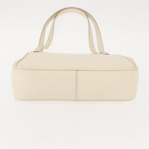 Salvatore Ferragamo Shoulder Bag Leather Black Silver Auth BA7335