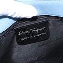 Salvatore Ferragamo Tote Bag Canvas Blue Silver Auth BA7336-12