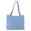 Salvatore Ferragamo Tote Bag Canvas Blue Silver Auth BA7336-1