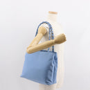 Salvatore Ferragamo Tote Bag Canvas Blue Silver Auth BA7336-23