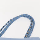 Salvatore Ferragamo Tote Bag Canvas Blue Silver Auth BA7336-9