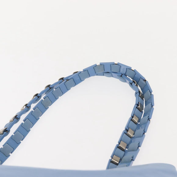 Salvatore Ferragamo Tote Bag Canvas Blue Silver Auth BA7336