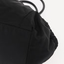 Salvatore Ferragamo Vala Tote Bag Nylon Enamel Black Silver Auth BA7337-14