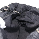 Salvatore Ferragamo Vala Tote Bag Nylon Enamel Black Silver Auth BA7337-19