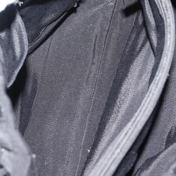 Salvatore Ferragamo Vala Tote Bag Nylon Enamel Black Silver Auth BA7337