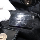 Salvatore Ferragamo Vala Tote Bag Nylon Enamel Black Silver Auth BA7337-12