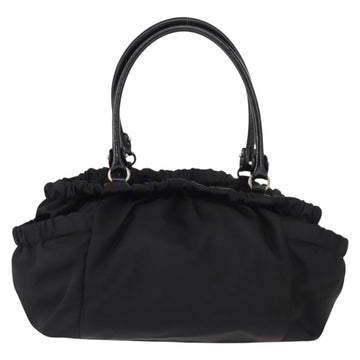 Salvatore Ferragamo Vala Tote Bag Nylon Enamel Black Silver Auth BA7337 - 0