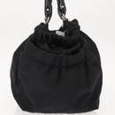 Salvatore Ferragamo Vala Tote Bag Nylon Enamel Black Silver Auth BA7337-4