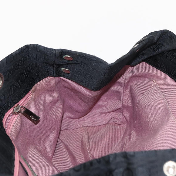 Salvatore Ferragamo Tote Bag Canvas Black Silver Auth BA7338