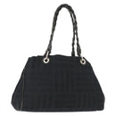 Salvatore Ferragamo Tote Bag Canvas Black Silver Auth BA7338-1