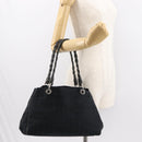 Salvatore Ferragamo Tote Bag Canvas Black Silver Auth BA7338-21