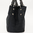 Salvatore Ferragamo Tote Bag Canvas Black Silver Auth BA7338-3