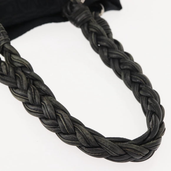 Salvatore Ferragamo Tote Bag Canvas Black Silver Auth BA7338