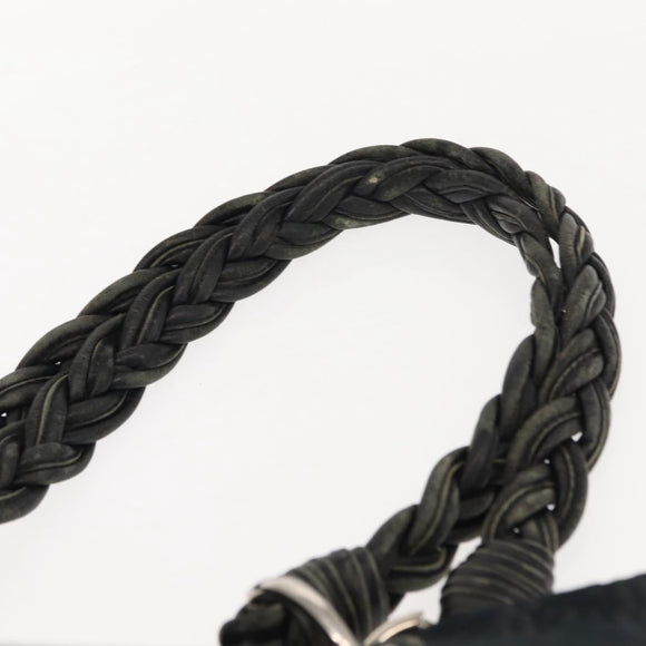 Salvatore Ferragamo Tote Bag Canvas Black Silver Auth BA7338