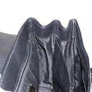 Salvatore Ferragamo Vala Hand Bag Enamel Black Gold Auth BA7339-20