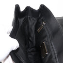 Salvatore Ferragamo Vala Hand Bag Enamel Black Gold Auth BA7339-21