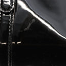 Salvatore Ferragamo Vala Hand Bag Enamel Black Gold Auth BA7339-10