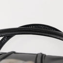 Salvatore Ferragamo Vala Hand Bag Enamel Black Gold Auth BA7339-8