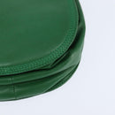 LOEWE Anagram Shoulder Bag Leather Green Gold Auth BA7340-16