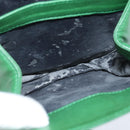 LOEWE Anagram Shoulder Bag Leather Green Gold Auth BA7340-11