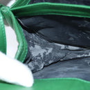 LOEWE Anagram Shoulder Bag Leather Green Gold Auth BA7340-18