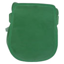 LOEWE Anagram Shoulder Bag Leather Green Gold Auth BA7340-2