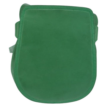 LOEWE Anagram Shoulder Bag Leather Green Gold Auth BA7340 - 0