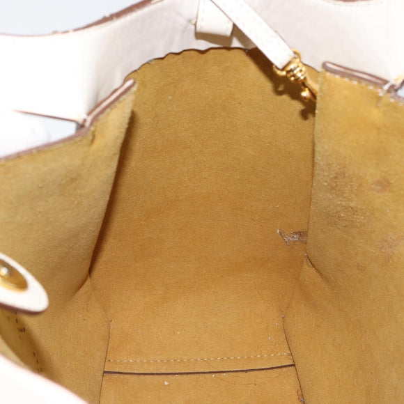 Stella MacCartney Tote Bag Polyester 2way White Gold Auth BA7342