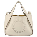 Stella MacCartney Tote Bag Polyester 2way White Gold Auth BA7342-2