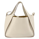 Stella MacCartney Tote Bag Polyester 2way White Gold Auth BA7342-3