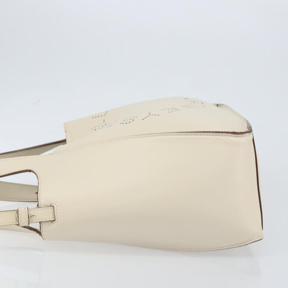 Stella MacCartney Tote Bag Polyester 2way White Gold Auth BA7342