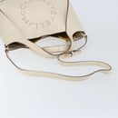Stella MacCartney Tote Bag Polyester 2way White Gold Auth BA7342-9